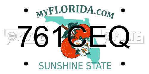 761CEQ Florida License Plate