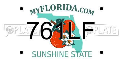 761LF Florida License Plate