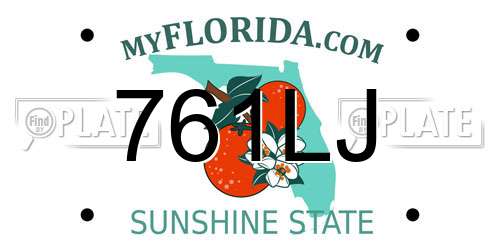 761LJ Florida License Plate