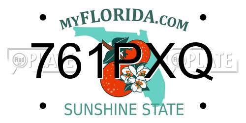 761PXQ Florida License Plate