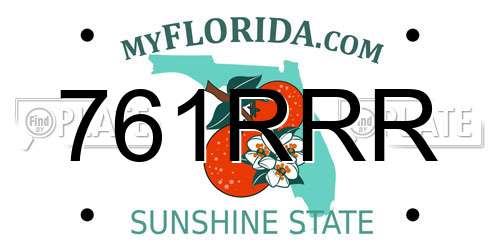 761RRR Florida License Plate