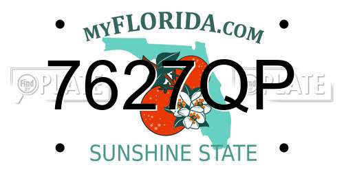 7627QP Florida License Plate