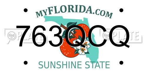 763QCQ Florida License Plate