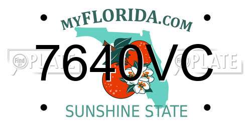 7640VC Florida License Plate