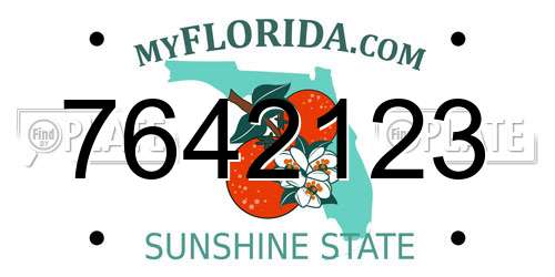 7642123 Florida License Plate