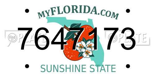 7647173 Florida License Plate