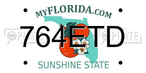 764ETD Florida License Plate