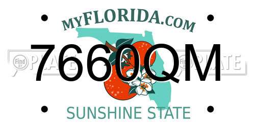 7660QM Florida License Plate