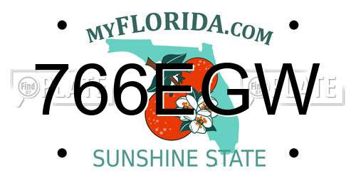766EGW Florida License Plate