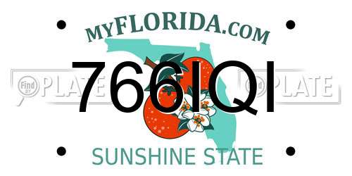 766IQI Florida License Plate
