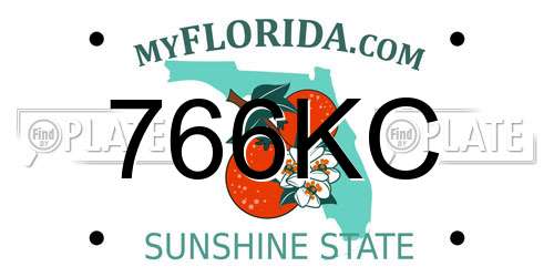 766KC Florida License Plate