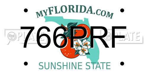 766PRF Florida License Plate
