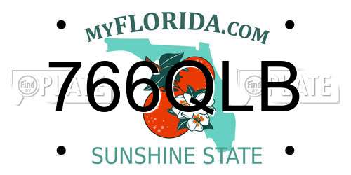 766QLB Florida License Plate