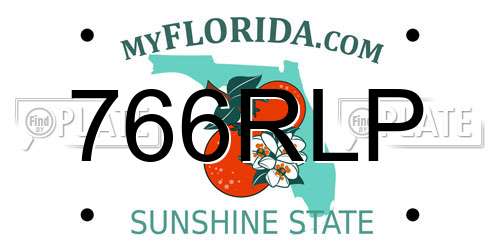 766RLP Florida License Plate