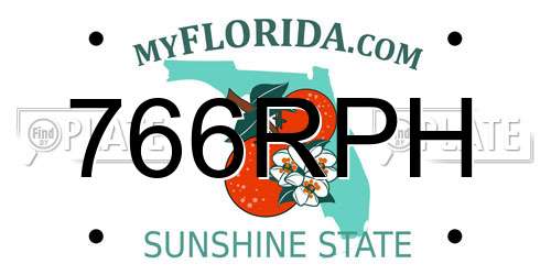 766RPH Florida License Plate