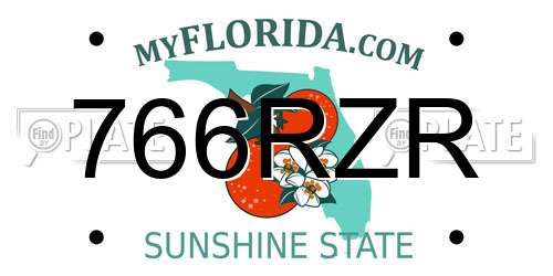 766RZR Florida License Plate