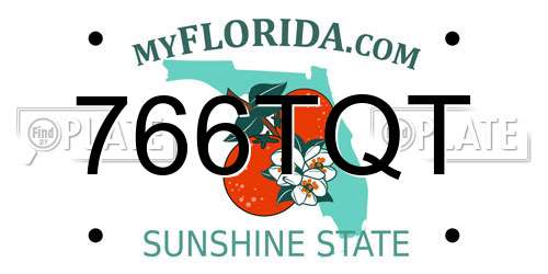 766TQT Florida License Plate