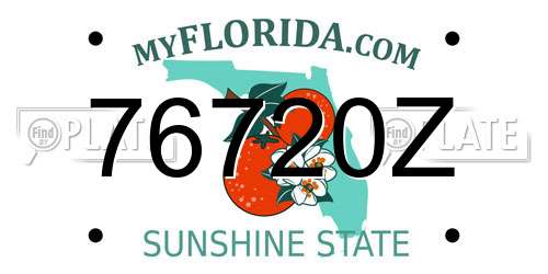 76720Z Florida License Plate