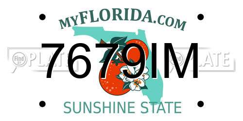 7679IM Florida License Plate