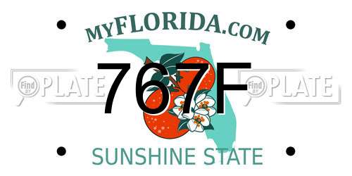 767F Florida License Plate