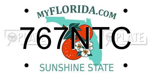 767NTC Florida License Plate