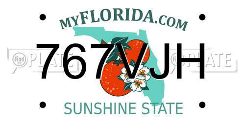 767VJH Florida License Plate