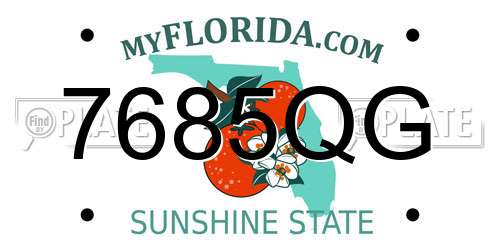 7685QG Florida License Plate