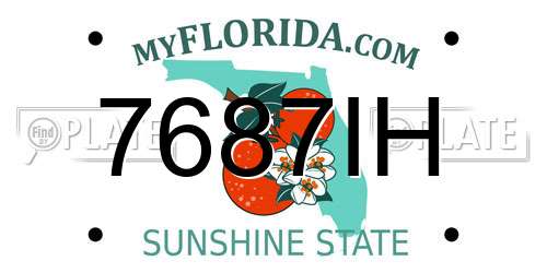 7687IH Florida License Plate