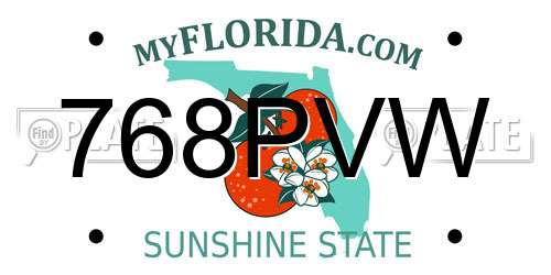 768PVW Florida License Plate