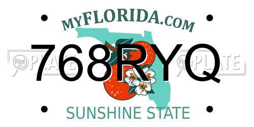 768RYQ Florida License Plate