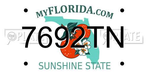 7692TN Florida License Plate