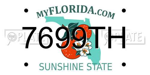 7699TH Florida License Plate