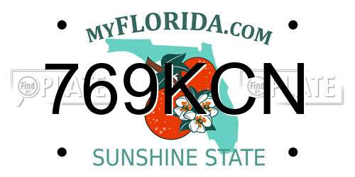 769KCN Florida License Plate