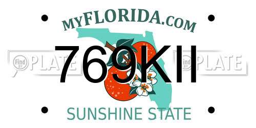 769KII Florida License Plate