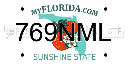 769NML Florida License Plate