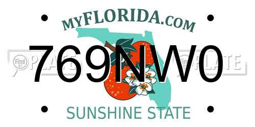769NW0 Florida License Plate
