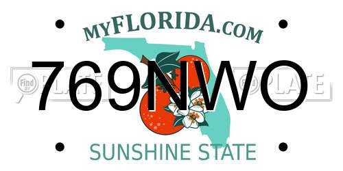 769NWO Florida License Plate