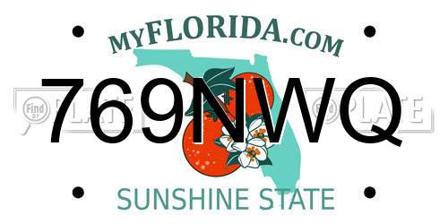 769NWQ Florida License Plate