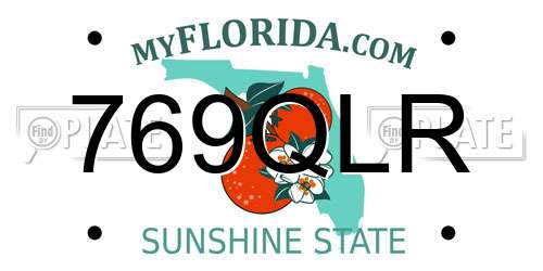 769QLR Florida License Plate