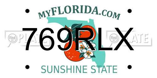 769RLX Florida License Plate