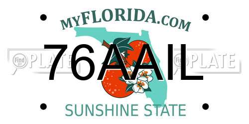76AAIL Florida License Plate
