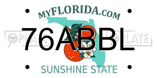 76ABBL Florida License Plate