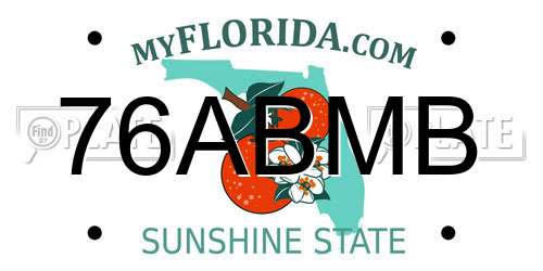 76ABMB Florida License Plate