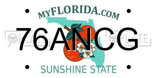 76ANCG Florida License Plate