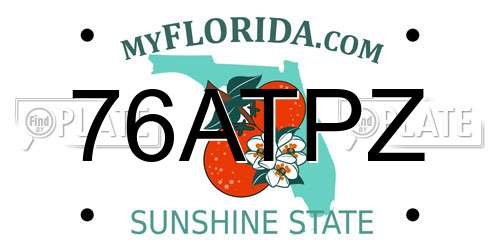 76ATPZ Florida License Plate