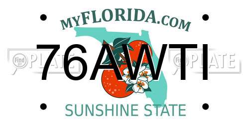 76AWTI Florida License Plate