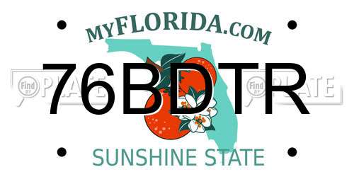 76BDTR Florida License Plate