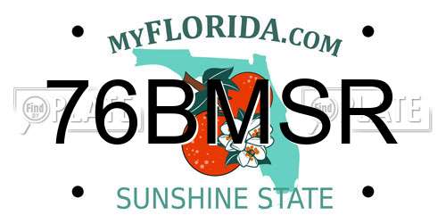 76BMSR Florida License Plate