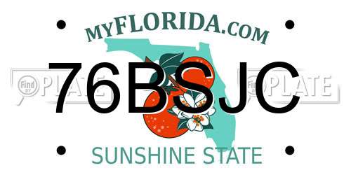 76BSJC Florida License Plate
