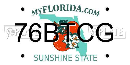76BTCG Florida License Plate